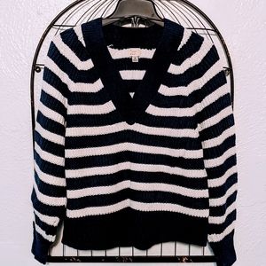 Women's navy and white striped sweater, A New Day, size medium